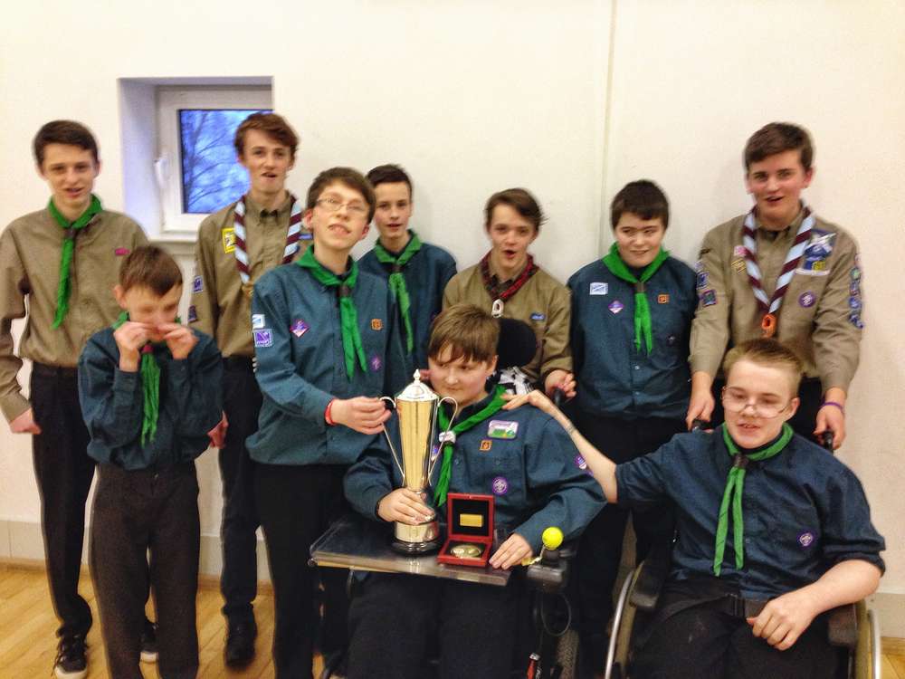 Clyde Scout in Scottish Powerchair Football Winning team 